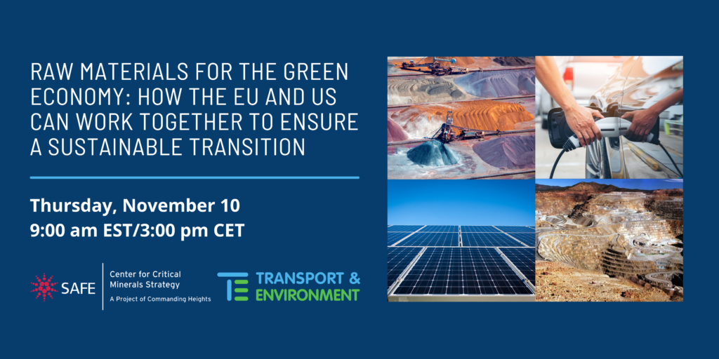 WEBINAR: Raw Materials for the Green Economy: How the EU and US Can ...